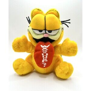 Vintage Garfield WASSUUP Plush 15" Nanco Stuffed Animal Long Tongue